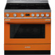 SMEG Cocina horno eléctrico  CPF9IPOR. 5 zonas. Naranja. Zona Gigante